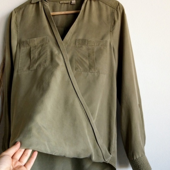 SOLD* Anthro Holding Horses Celina Blouse Olive - Picture 5 of 8